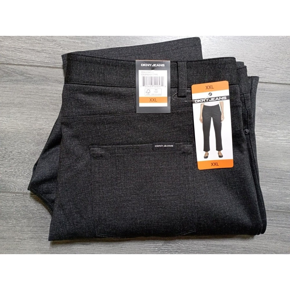 DKNY Jeans Pants Adult 2XL Dark Gray Casual Office Trousers Womens